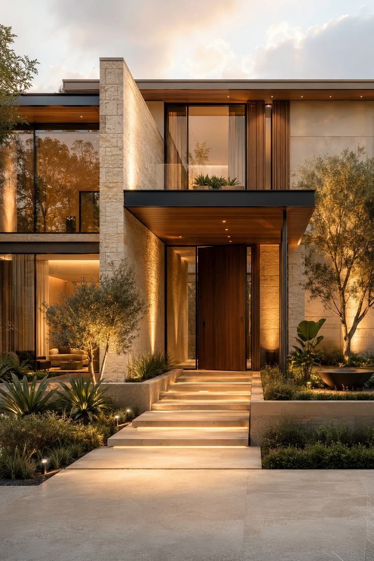 Luxury home front view
